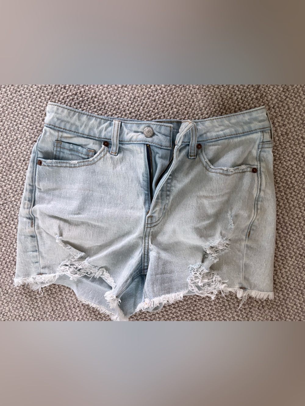 Old Navy Light Blue Distressed Denim Shorts